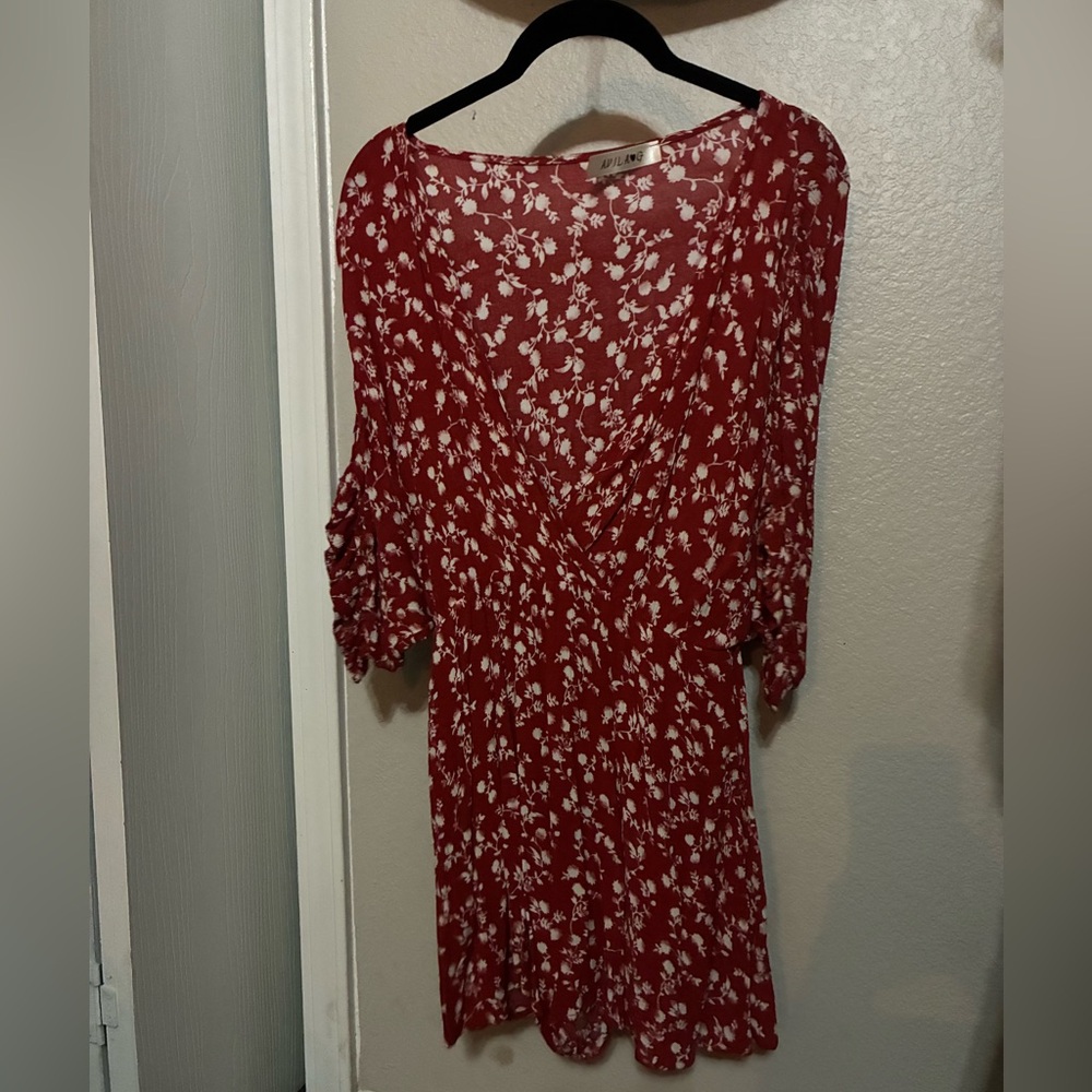Red Floral Dress